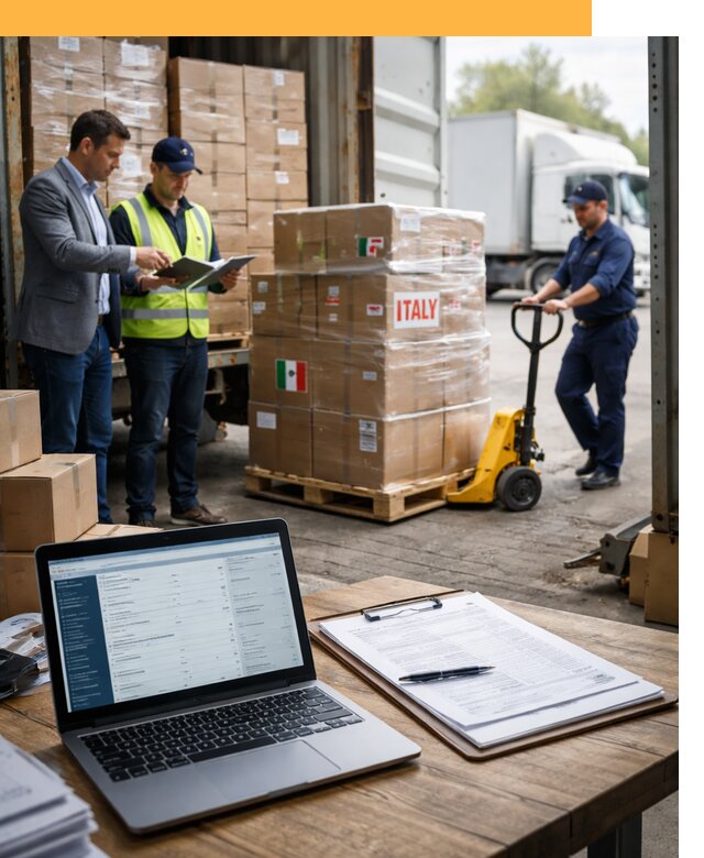 Доставка грузов из Италии: морские и авиаперевозки от 18758