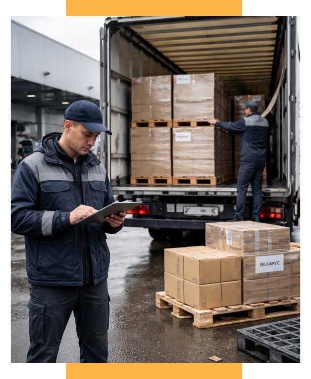 Доставка грузов из Беларуси от 15632 р. логистика СетСервис-Урй