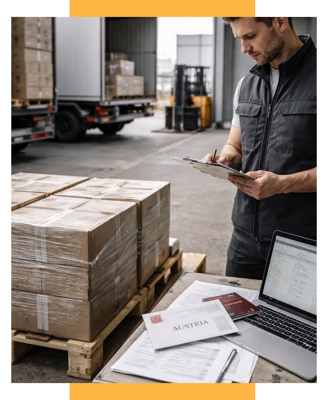 Доставка в Австрию от 67737 р. Логистика и экспорт СетСервис-Урй